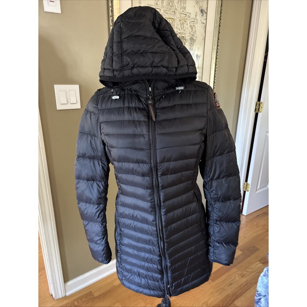 Parajumpers Lightweight Women's Black Down Insulated Parka Puffer Jacket Size S